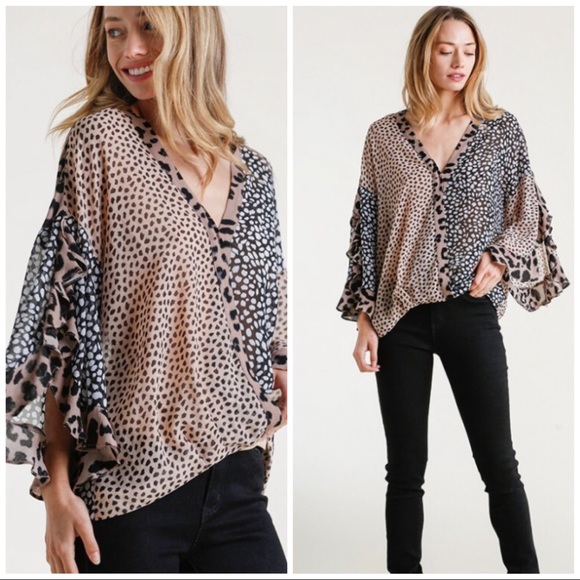 Multi Print Animal Top - Picture 6 of 10